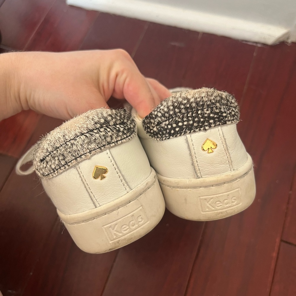 Keds Kate Spade Sneakers - White and Black with Gold Accents